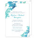 Teal Watercolor Damask Invitations Image 7 of 11